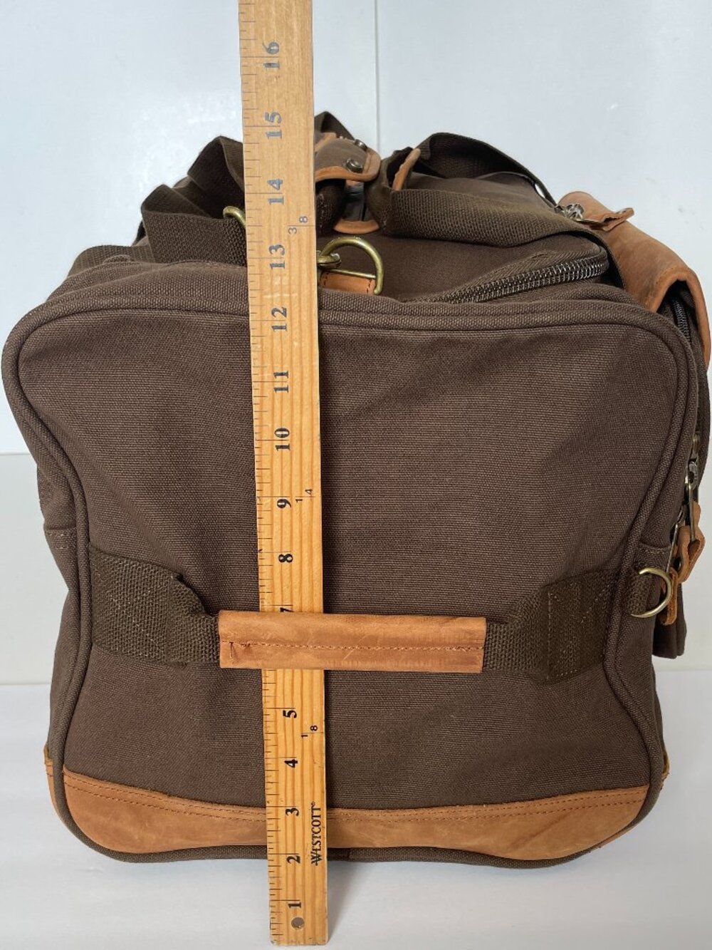 Cabela's Vintage Battenkill Canvas & Leather Large Duffel Bag Luggage Filson - Picture 9 of 13